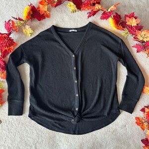 Dex waffle knit long sleeve shirt